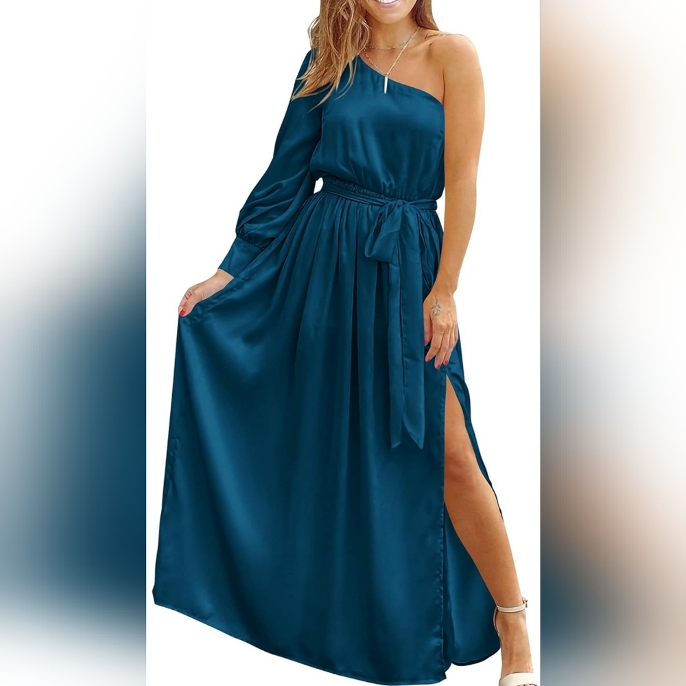 Elegant Blue Women's Dress XXL